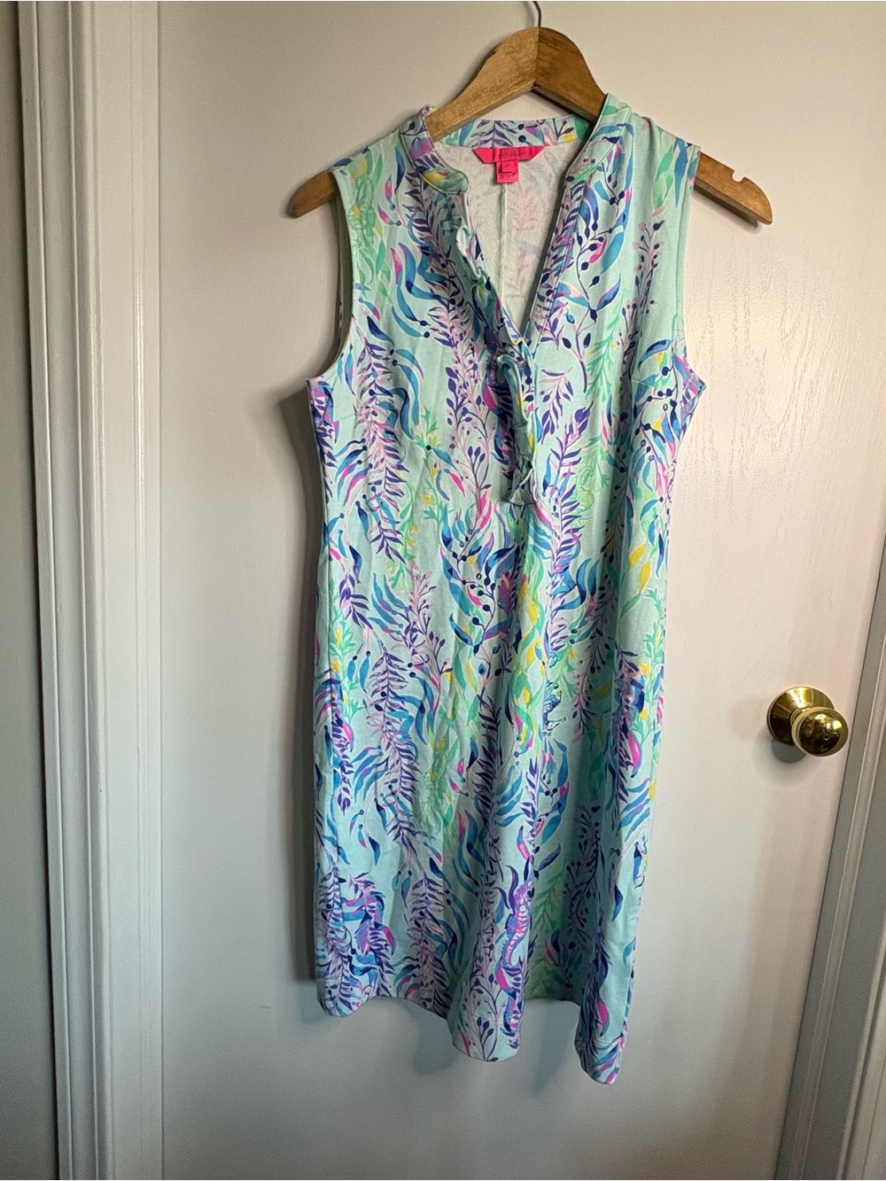 Lilly Pulitzer Sz S Sherryn Shift Dress Swim Shady Pattern Resort Beachy Coastal